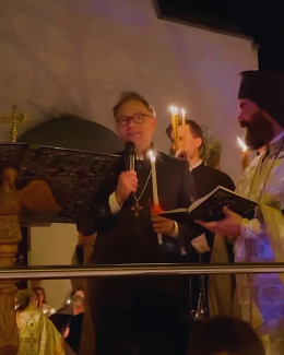 Thomas Prieto Peral beim griechisch-orthodoxen Oster-Gottesdienst 2025